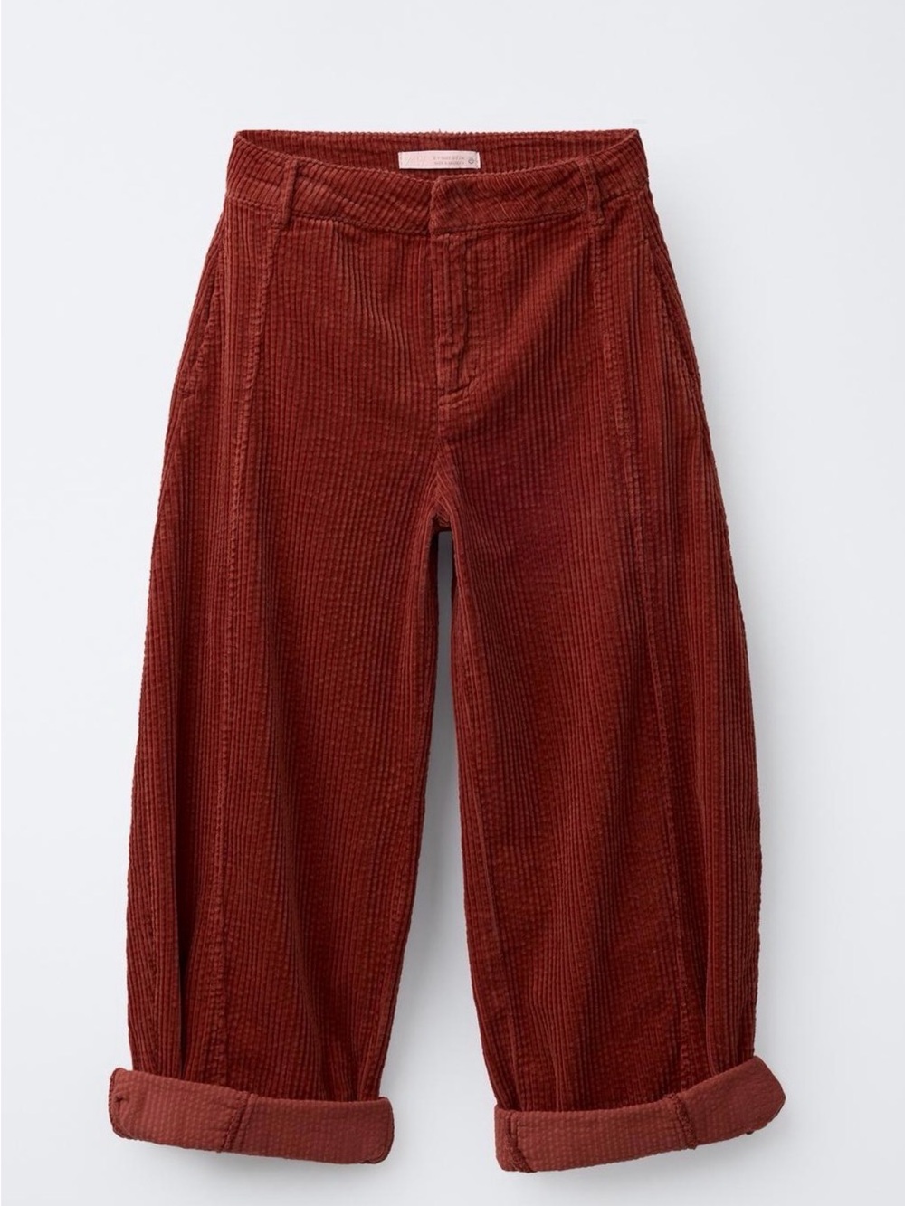 Zara Corduroy Barrel Pants